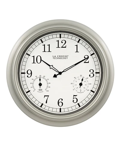 La Crosse Technology Wt-3181PL-q 18" Indoor or Outdoor Classic Quartz Plastic Analog Wall Clock