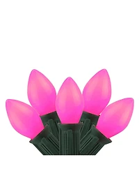 Northlight Set of 25 Opaque Pink C9 Christmas Lights