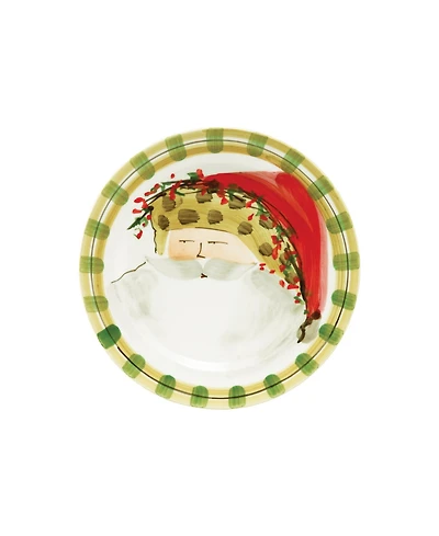 Vietri Old St. Nick Brown Salad Plate