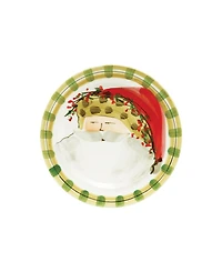 Vietri Old St. Nick Brown Salad Plate