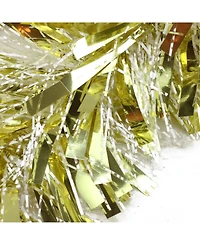 Northlight 50' Gold and White Wide Cut Christmas Tinsel Garland - Unlit