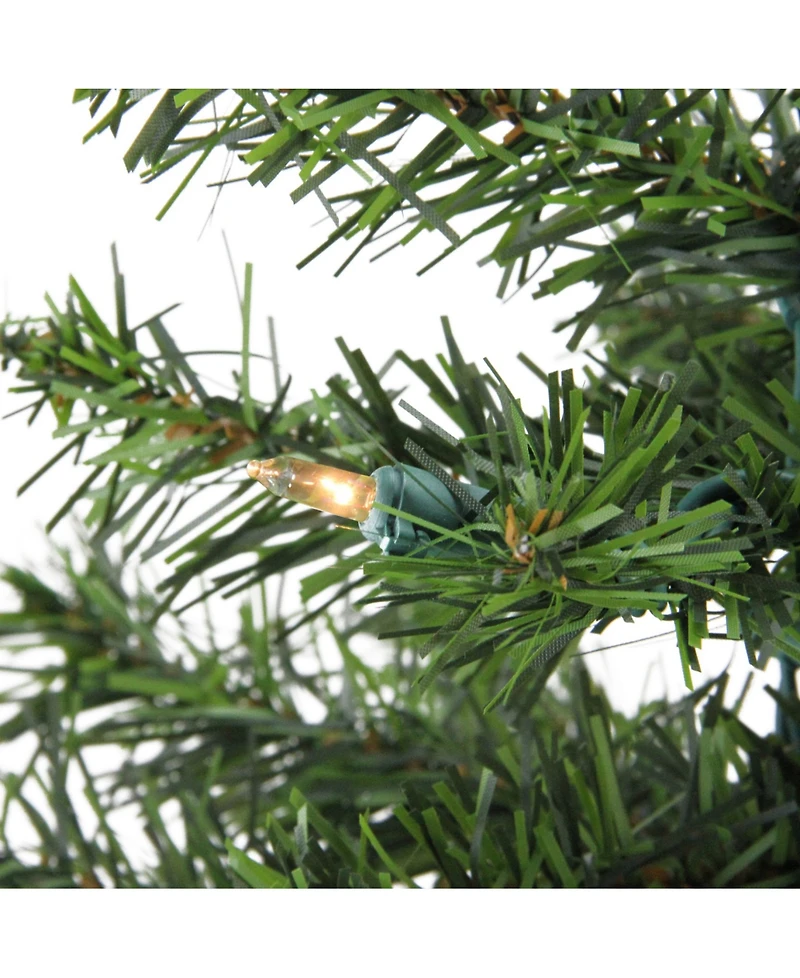 Northlight 18" Pre-Lit Canadian Pine Artificial Christmas Tree - Clear Lights