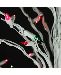 Northlight 9' Prelit Multi-Color Christmas Cascade Twig Tree Outdoor Yard Art Decoration