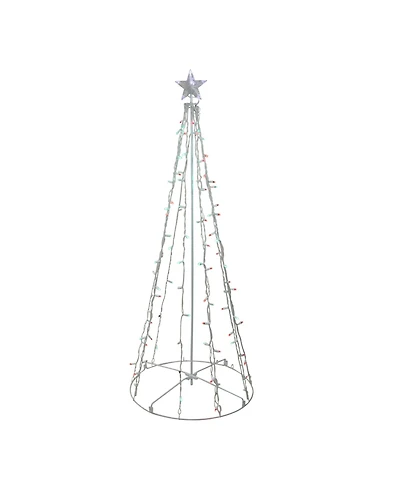 Northlight 5' Red and Green Led Lighted Twinkling Christmas Tree Outdoor Decoration