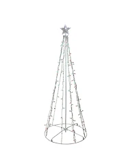 Northlight 5' Red and Green Led Lighted Twinkling Christmas Tree Outdoor Decoration