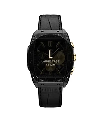 Jbw Men's Echelon Diamond (1/4 ct. t.w.) Watch in Black Ion-plated Stainless Steel 41mm
