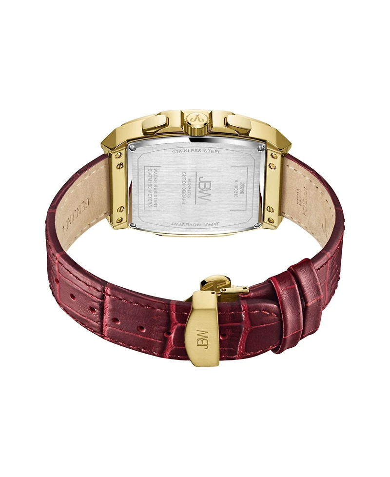 Jbw Men's Echelon Diamond (1/4 ct. t.w.) Watch in 18k Gold-plated Stainless Steel 41mm