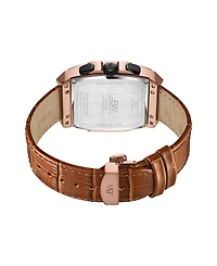 Jbw Men's Echelon Diamond (1/4 ct. t.w.) Watch in 18k Rose Gold-plated Stainless Steel 41mm