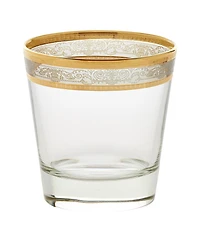 Lorren Home Trends Melania Collection Multicolor Double Old Fashion Glasses, Set of 6