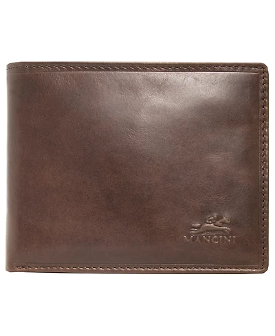 Men's Mancini Boulder Collection Rfid Secure Billfold with Removable Left Wing Passcase