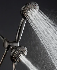 AquaDance High-Pressure 48-Setting Dual Shower Head Combo with Extra-long 6 Foot Hose