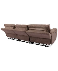 Closeout! Hutchenson 3-Pc. Fabric Sectional with 3 Power Recliners and Power Headrests