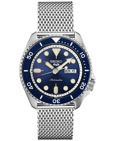 Seiko Men's Automatic 5 Sports Stainless Steel Mesh Bracelet Watch 42.5mm