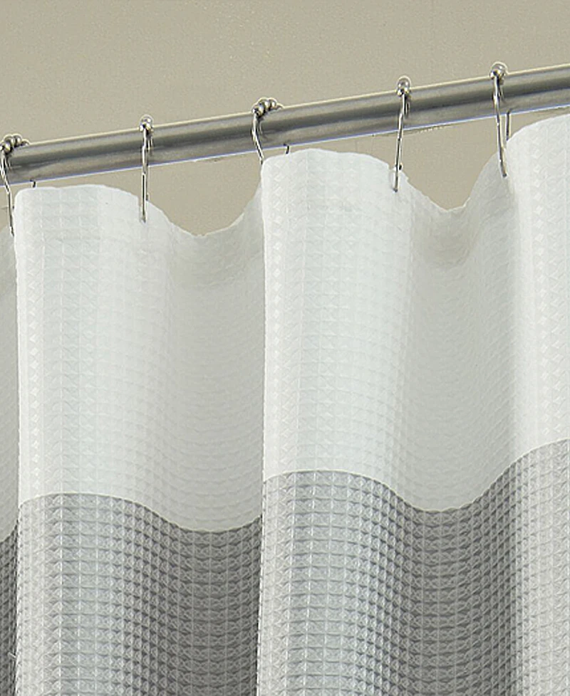 Spa 251 Ombre Waffle Striped Shower Curtain, 70" x 72"