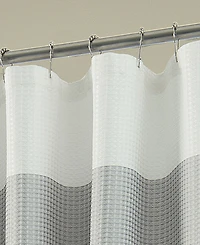 Spa 251 Ombre Waffle Striped Shower Curtain, 70" x 72"