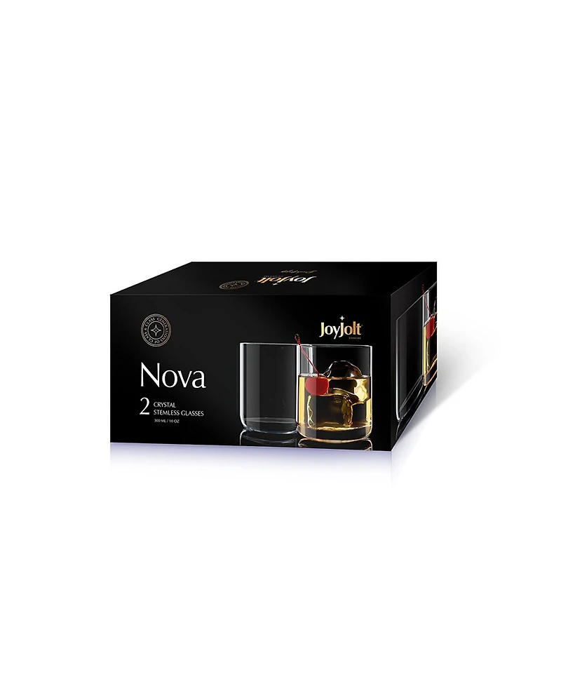 JoyJolt Nova Whiskey Glasses Set of 4