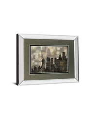 Classy Art City Lights by Katrina Craven Mirror Framed Print Wall Art, 34" x 40"