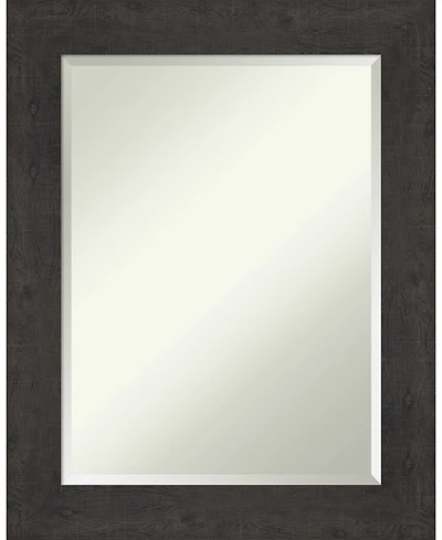 Amanti Art Rustic Plank Framed Bathroom Vanity Wall Mirror, 23.38" x 29.38"