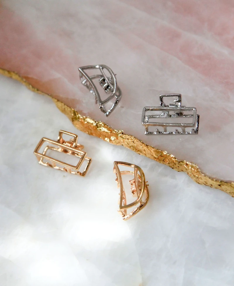 Soho Style Mini Gold Toned and Silver Toned Jaw Clip Set