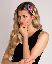 Soho Style Beaded Neon Hair Clip 3 Piece Set