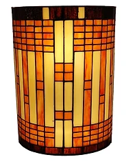Amora Lighting Tiffany Style 2-Light Geometric Wall Sconce