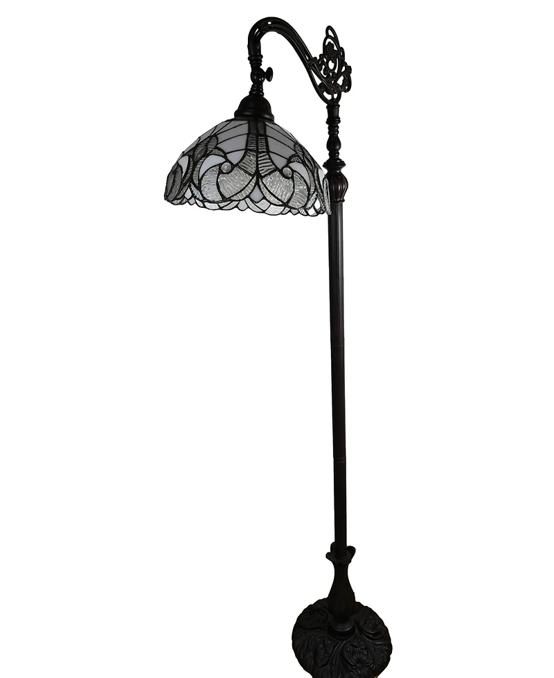 Amora Lighting Tiffany-Style Reading Floor Lamp