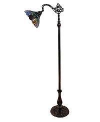 Amora Lighting Tiffany Style Roses Reading Floor Lamp