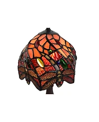 Amora Lighting Tiffany Style Dragonfly Table Lamp