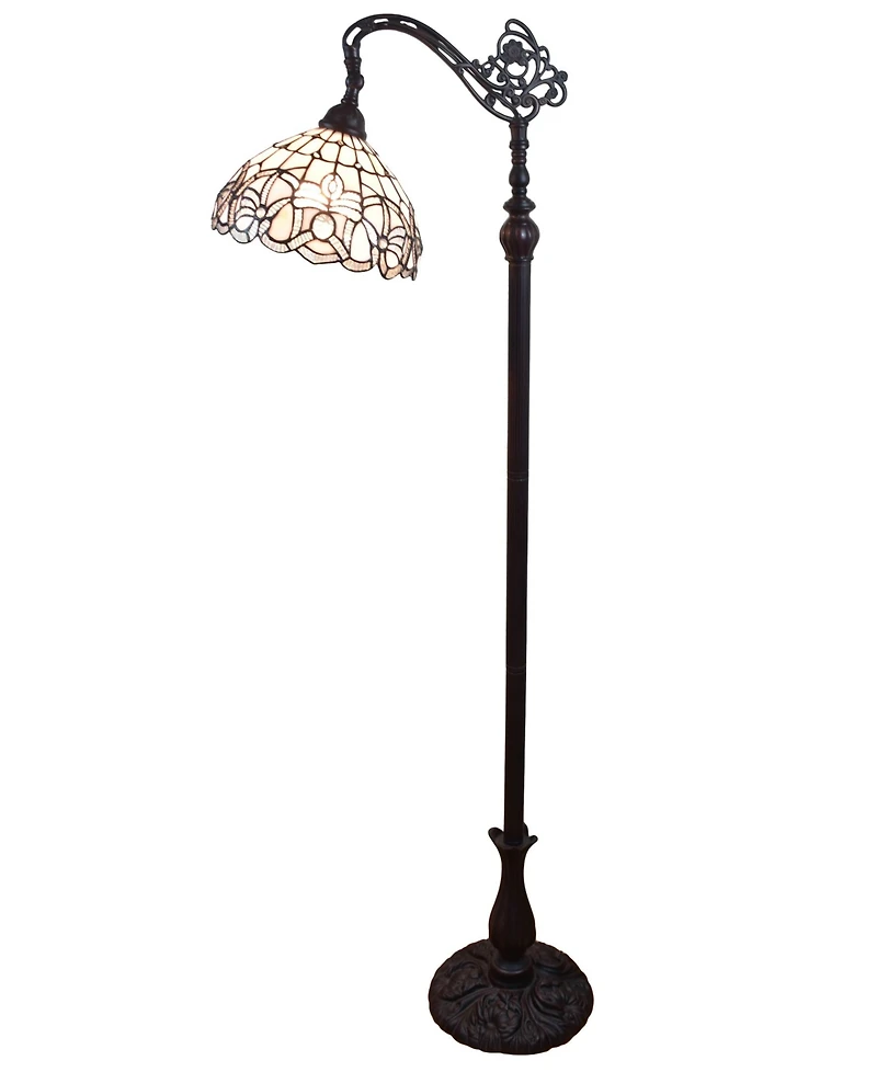 Amora Lighting Tiffany Style Floral Design Floor Reading Lamp