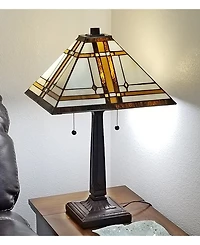 Amora Lighting Tiffany Style Mission Table Lamp