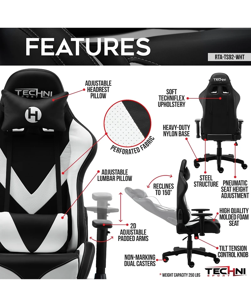 Techni Sport Ts-92 Pc Gaming Chair
