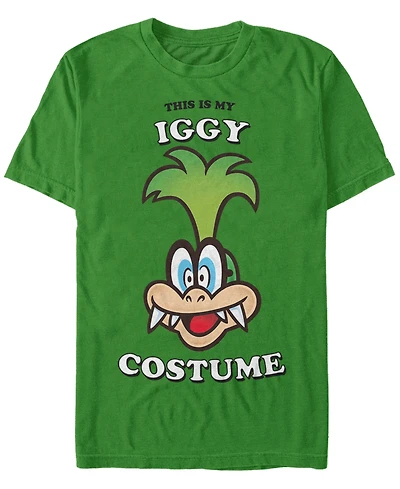 Nintendo Men's Super Mario Iggy Halloween Costume Short Sleeve T-Shirt