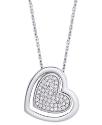 Diamond 1/4 ct. t.w. Heart Pendant Necklace in Sterling Silver