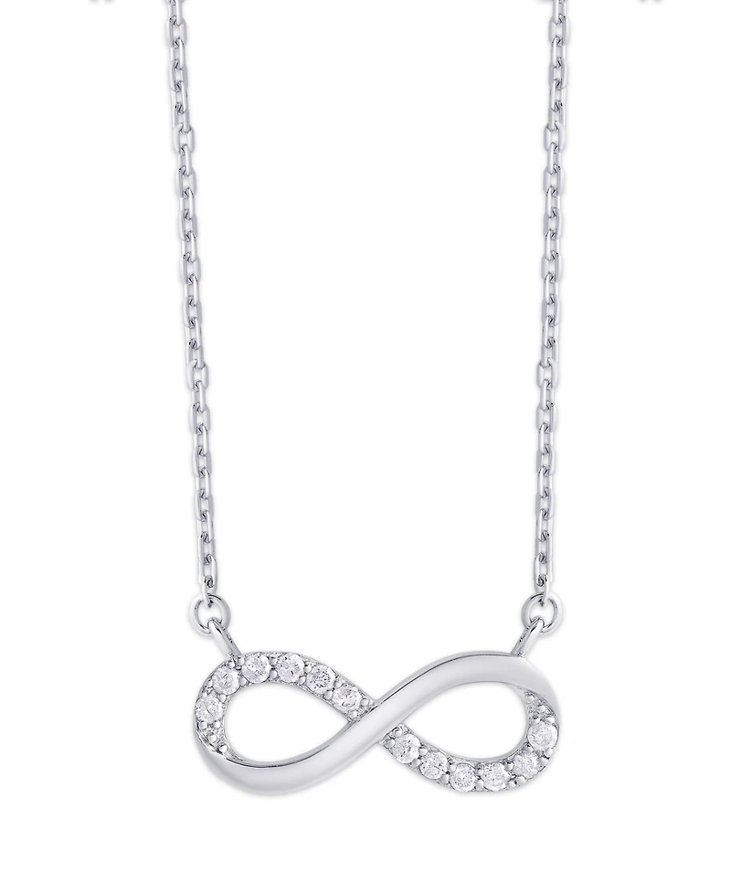 Diamond 1/5 ct. t.w. Infinity Necklace in Sterling Silver