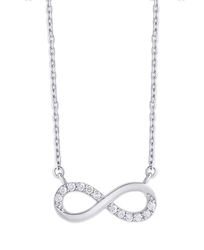 Diamond 1/5 ct. t.w. Infinity Necklace in Sterling Silver