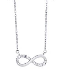 Diamond 1/5 ct. t.w. Infinity Necklace in Sterling Silver