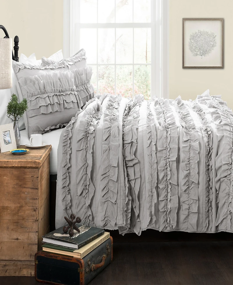 Lush Decor Belle Ruffle 3-Pc. Quilt Set, Full/Queen