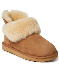 Fireside By Dearfoams Women's Perth Genuine Shearling Foldover Boot