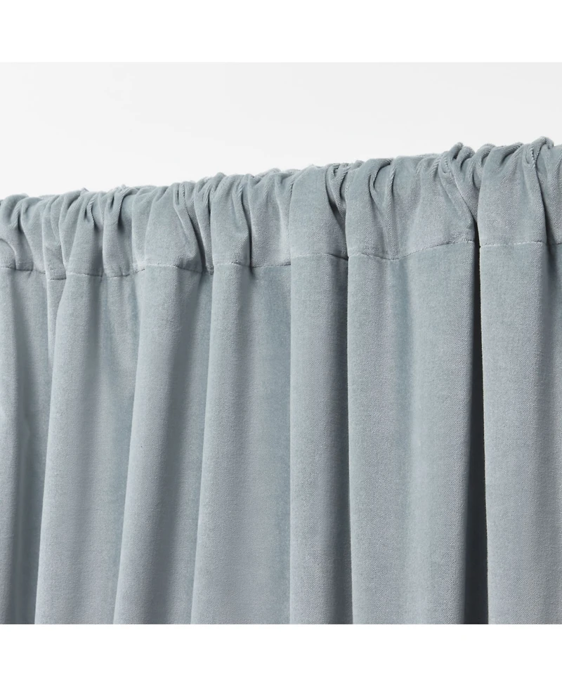 Lauren Ralph Velvety Room Darkening Back Tab Rod Pocket Curtain Panel, 52" x 63"