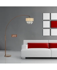 Artiva Usa Elena Iii 81" Led Arched Crystal Floor Lamp with Dimmer