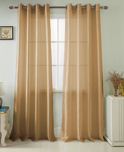 Rt Designers Collection Nancy Faux Silk Grommet Curtain Panel 54" x 84" Neon Yellow
