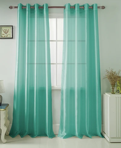 Rt Designers Collection Nancy Faux Silk Grommet Curtain Panel
