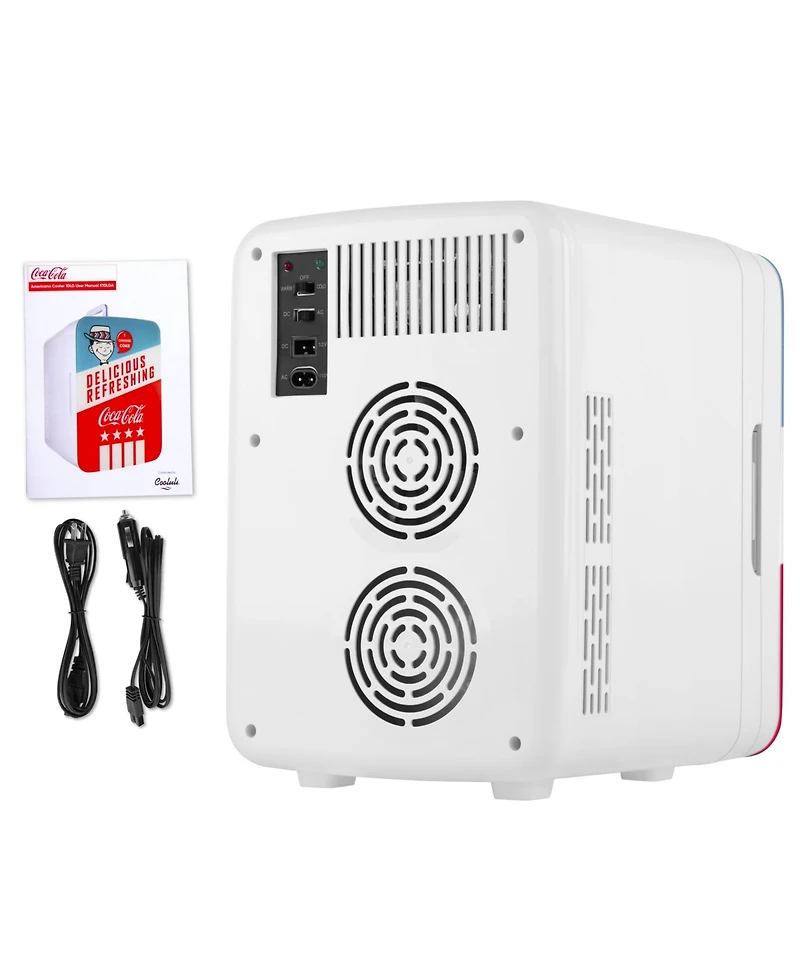 Cooluli Coca-Cola Americana-10L Compact Thermoelectric Cooler And Warmer Mini Fridge