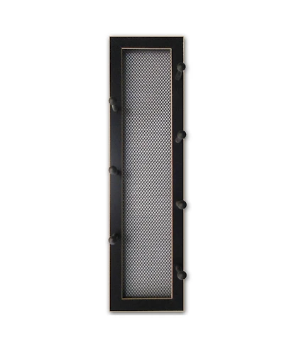 Trendy Decor 4U 7-Peg Mug Rack by Millwork Engineering, Black Frame, 7" x 26"