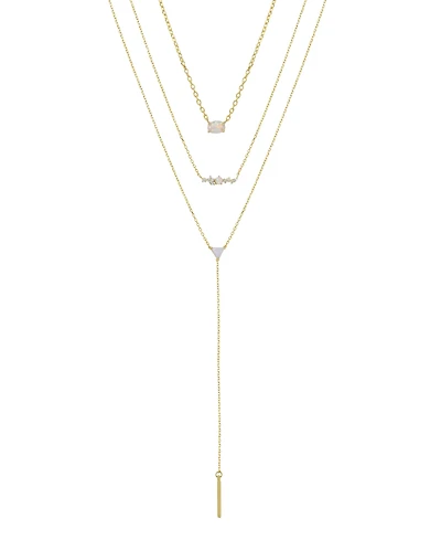 Ettika Layered Opal Lariat Necklace, Set of 3