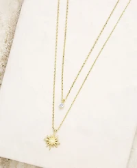 Ettika Layered Starburst Crystal Necklace