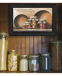 Trendy Decor 4U Blessings and Prosperity By John Rossini, Printed Wall Art, Ready to hang, Black Frame, 21" x 15"