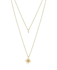 Ettika Layered Starburst Crystal Necklace