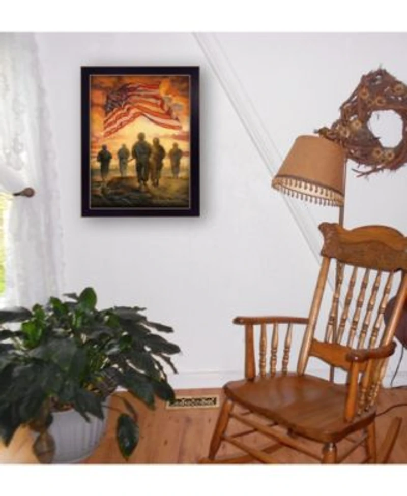 Trendy Decor 4u Bless Americas Heroes By Bonnie Mohr Printed Wall Art Ready To Hang