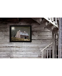 Trendy Decor 4U Midnight Moon by Billy Jacobs, Ready to hang Framed Print, Black Frame, 27" x 21"